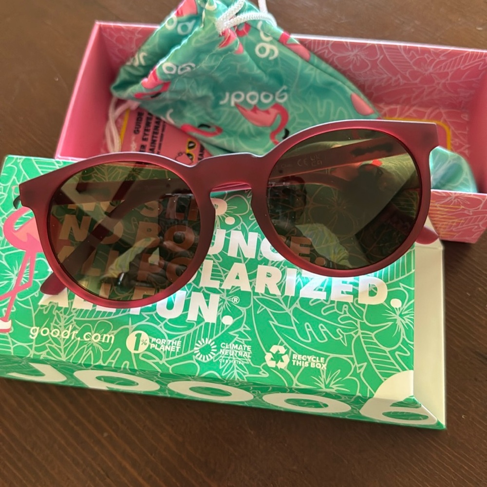 Burgundy Goodr Wayfarer Sunglasses